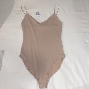 Brand new F21 beige bodysuit